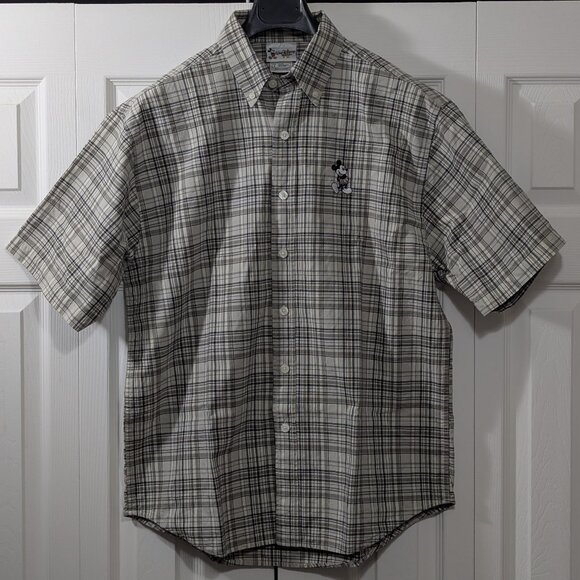 Disney Other - Walt Disney World Short Sleeve Button Down Men's Plaid Shirt - Size M